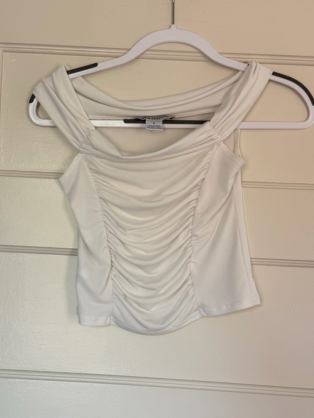 Super cute white drapery top from urban outfitters